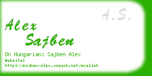 alex sajben business card